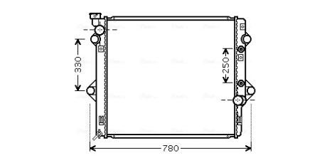 Радіатор двигуна (товщина: 32мм) TOYOTA LAND CRUISER PRADO 1KD-FTV 09.02-08.09 AVA COOLING TOA2478