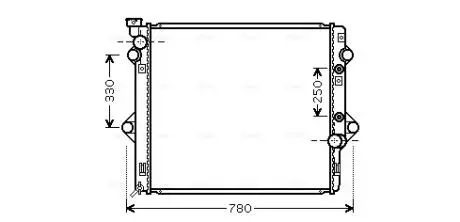 Радіатор двигуна (товщина: 32мм) TOYOTA LAND CRUISER PRADO 1KD-FTV 09.02-08.09 AVA COOLING TOA2478
