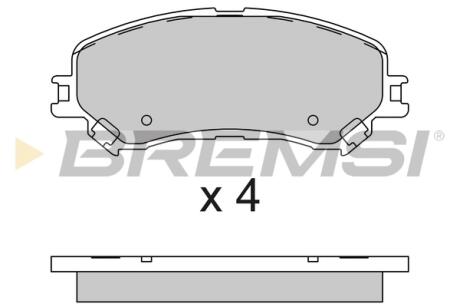 Гальмівні колодки пер. Renault Scenic IV 16-/Megane IV 15-/Espace V 15- BREMSI BP3793