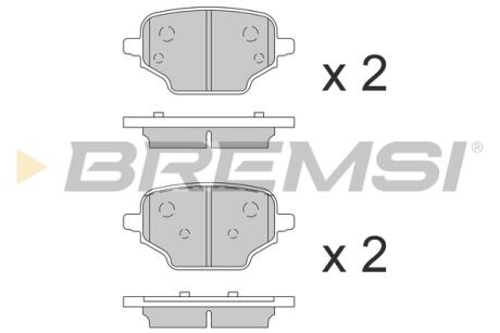 Гальмівні колодки зад. BERLINGO/PARTNER/COMBO E 1.5-1.6 18- (TRW) BREMSI BP3863