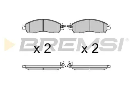 Гальмівні колодки перед. NAVARA NP300 2.3-2.5 dCi 14- (AKEBONO) BREMSI BP3721