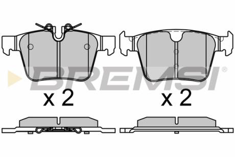 Гальмівні колодки зад. Volvo S60/S90/V60/V90/XC40/XC60/XC90 16- BREMSI BP3664