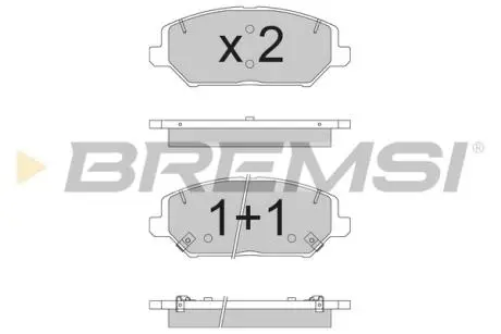 Гальмівні колодки перед. HYUNDAI i30/CEED 1.0-1.6 16- BREMSI BP3786