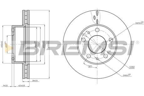 Гальмівний диск перед. Boxer/Ducato/Jumper (06-21) BREMSI CD8659V