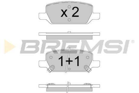 Гальмівні колодки зад. TESLA MODEL 3 17- (BREMBO) BREMSI BP3913