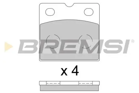 Гальмівні колодки зад. Tesla Model X 13- (BREMBO) BREMSI BP3851