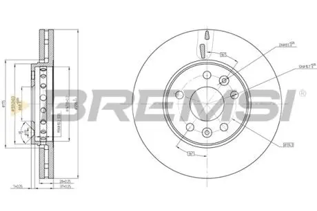 Гальмівний диск перед. Trafic/Vivaro 14- (296mm) BREMSI CD8507V