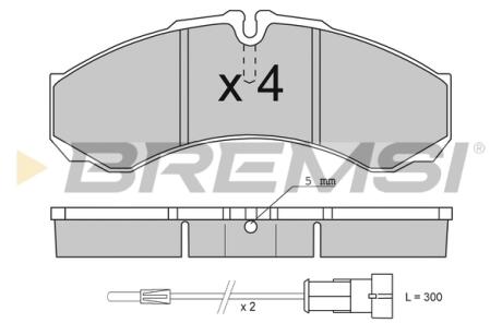 Гальмівні колодки Daily 99- (спарка) BREMSI BP2706