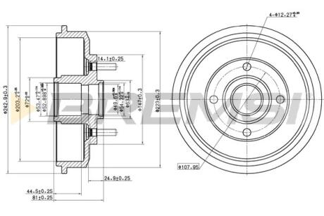 Гальмівний барабан задн. Focus 98-07 BREMSI CR5654