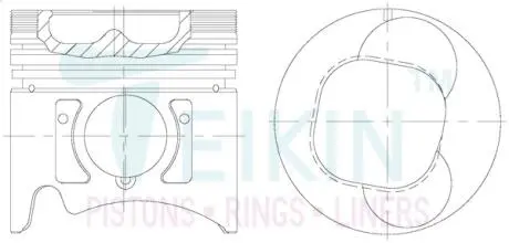 Фото поршень TEIKIN 39188STD Поршень TEIKIN 39188STD