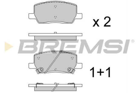 Гальмівні колодки зад. TESLA MODEL S/MODEL X 13- (MANDO) BREMSI BP3961