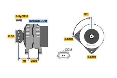 Генератор реставрація BOSCH 0124425071