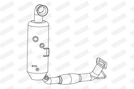 Diesel particle filter fits: FORD FIESTA VI 1.4D 07.10-04.17 WALKER 73380