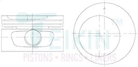 Поршни ремонт +1.00мм (к-кт на мотор) Opel C20NE TEIKIN 56108100