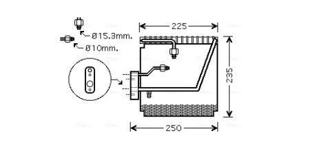 Випаровувач кондиціонера AVA COOLING HDV198