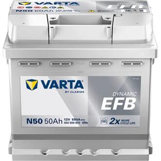 AKUMULATOR 50AH 550A 12V DYNAMIC EFB N50 VARTA 550500055K262