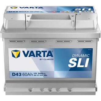 AKUMULATOR 60AH 540A 12V DYNAMIC SLI D43 VARTA 560127054K262