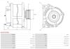 ALTERNATOR 12V Z KOLEM AFP AS-PL A01022SEG (фото 1)