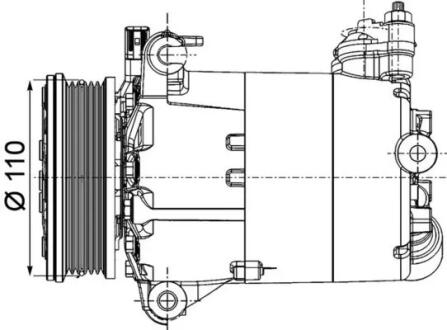 Компресор кондиціонера VOLVO S60 II, S80 II, V60 I, V70 III, XC60 I, FORD GALAXY II, GALAXY MK II, MONDEO IV, S-MAX, LAND ROVER FREELANDER 2, RANGE ROVER EVOQUE 2.0 09.09-12.19 MAHLE / KNECHT ACP1357000P