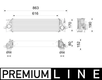 INTERCOOLER MAHLE / KNECHT CI736000P