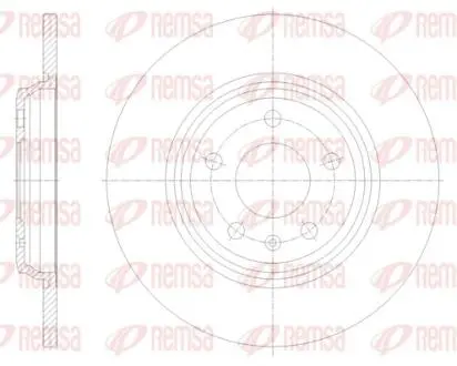 Диск гальмівний (задній) Audi A4/A5/Q5 07-/A6/A7 11- (300x112) REMSA 6177100