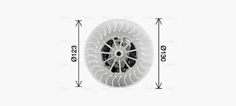 Вентилятор салону MERCEDES 190 (W201) 1.8-2.6 10.82-08.93 AVA COOLING MS8768