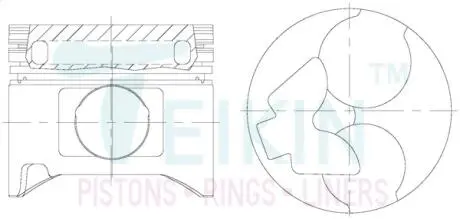 Поршни ремонт +1.00mm(к-кт на мотор) Toyota 1KZ-TE TEIKIN 46671AG100