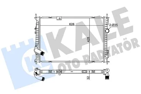 KALE NISSAN Радіатор охолодження двиг. QASHQAI / QASHQAI +2 I 1.6 dCi 11- KALE OTO RADYATOR 363185