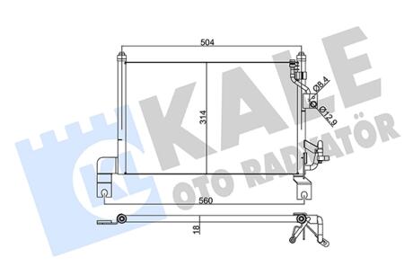 KALE FORD Радіатор кондиціонера (конденсатор) Ranger 02-, Mazda B-Serie KALE OTO RADYATOR 345385