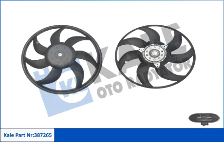 KALE OPEL Вентилятор радіатора (без дифузора) ADAM 12-, CORSA D 09- KALE OTO RADYATOR 387265