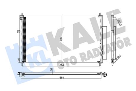 KALE HONDA Радіатор кондиціонера (конденсатор) CR-V IV 1.6, 2.0 12- KALE OTO RADYATOR 357925