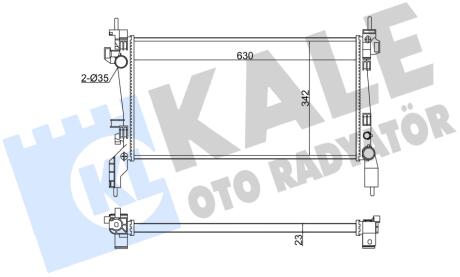 KALE CITROEN Радіатор системи охолодження двиг. Nemo 1.4HDi 08- KALE OTO RADYATOR 363650 (фото 1)