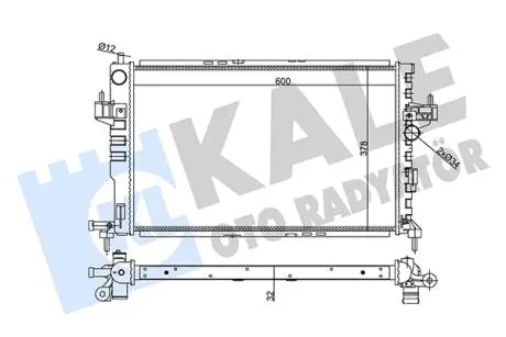 KALE OPEL Радіатор сист. охолодження двиг. CORSA C 1,7 TD 2000- KALE OTO RADYATOR 357030