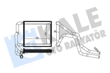 KALE HYUNDAI Радіатор опалення i20 15-, i20 III 20-, BAYON 21- KALE OTO RADYATOR 355135