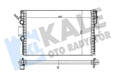 KALE IVECO Радіатор системи охолодження двигуна DAILY IV 06- KALE OTO RADYATOR 356245