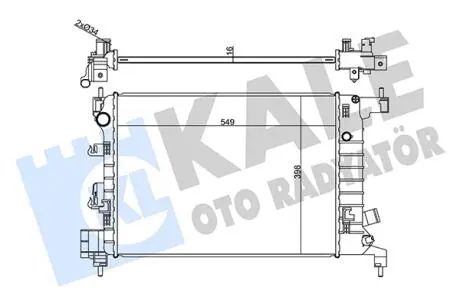 KALE CHEVROLET Радіатор системи охолодження двигуна AVEO 11- KALE OTO RADYATOR 356315