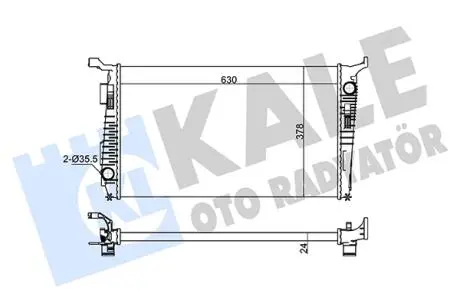KALE RENAULT Радіатор сист. охолодження Duster 1.5dCi 11- KALE OTO RADYATOR 363155