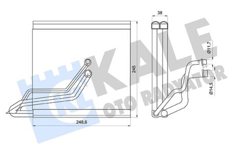 KALE AUDI Випарник сист. кондиціонування SKODA, VW, SEAT KALE OTO RADYATOR 416960