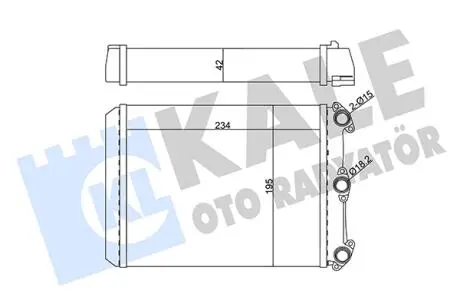 KALE DB Радіатор опаленя W123 KALE OTO RADYATOR 346640