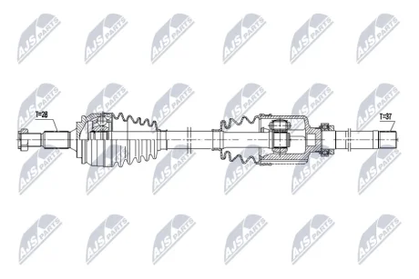 ПОЛУОСЬ NTY NPWCT179