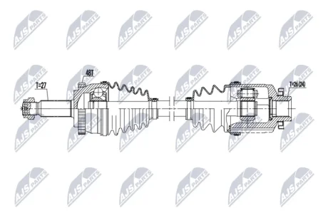ПОЛУОСЬ NTY NPWHY652