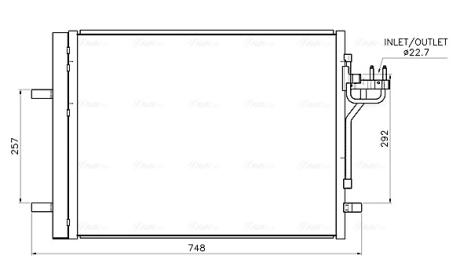 Радиатор кондиционера Ford Focus (11-) 1.6 TDCi AVA AVA COOLING FD5708D
