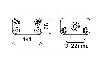 Радиатор масляный КПП X5 E53 (00-) AVA AVA COOLING BW3406