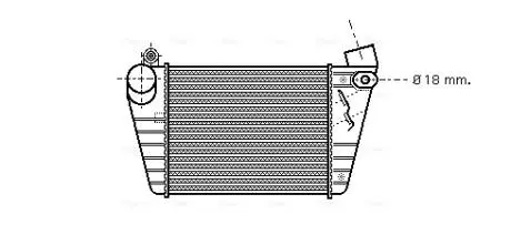 Интеркулер Audi A3 (96-)/Seat Leon (02-)/Skoda Octavia (01-)/VW Golf (96-) 1.8T, AVA COOLING AI4185