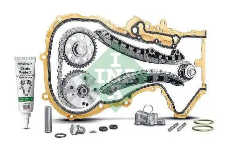 Комплект ГРМ (ланцюг + шестерня) AUDI A1, SEAT IBIZA IV, IBIZA IV SC, IBIZA IV ST, SKODA FABIA II, VW CC B7, EOS, GOLF PLUS V, GOLF V, JETTA III, PASSAT B6, PASSAT B7 1.4/1.4ALK/1.4CNG 11.05-07.18 INA 559180841