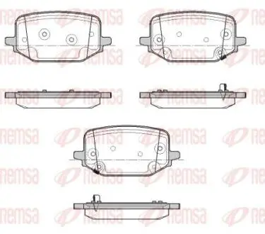 FORD USA Гальмівні колодки задні EXPLORER (U6) 3.0 EcoBoost Plug-in Hybrid AWD 19- REMSA 1933.02