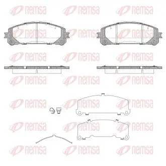 TOYOTA Гальмівні колодки передні CAMRY 2.5 17-, RAV 4 V 2.0 VVTi AWD 18- REMSA 1312.40