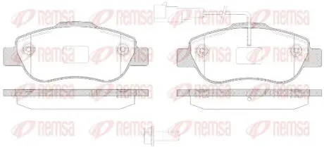 FIAT колодки гальмівні передн.Panda 03-,500,Ford Ka 08- REMSA 1100.21