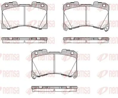 Фото toyota гальмівні колодки передні yaris 1.6 gr 4wd 20- REMSA 1955.02 TOYOTA Гальмівні колодки передні YARIS 1.6 GR 4WD 20- REMSA 1955.02