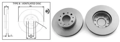 Диск гальмівний перед. Fiat Ducato 2,2D-2,3D 06- (280x28) APLUS 61432AP